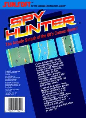 Spy Hunter (USA) box cover back